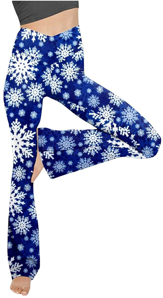 Damen Bootcut Yoga-Hose aus elastischem Material mit hohem Bund Shopnory