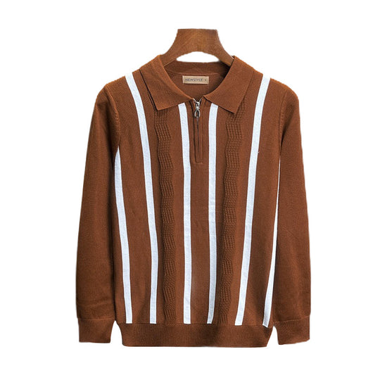Herren trendiges Langarm-Polo Shop Nory