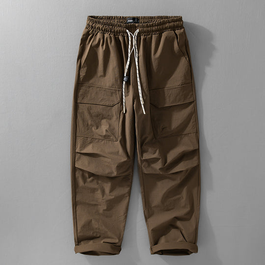 Herren Oversize-Cargohose aus leichtem Funktionsstoff mit Kordelzugbund und Mehrfachtaschen Shop Nory