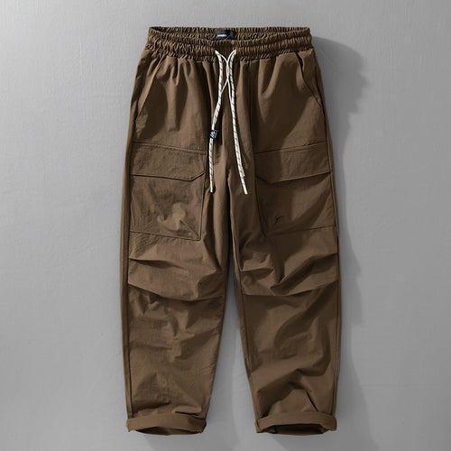 Herren Oversize-Cargohose aus leichtem Funktionsstoff mit Kordelzugbund und Mehrfachtaschen Shop Nory