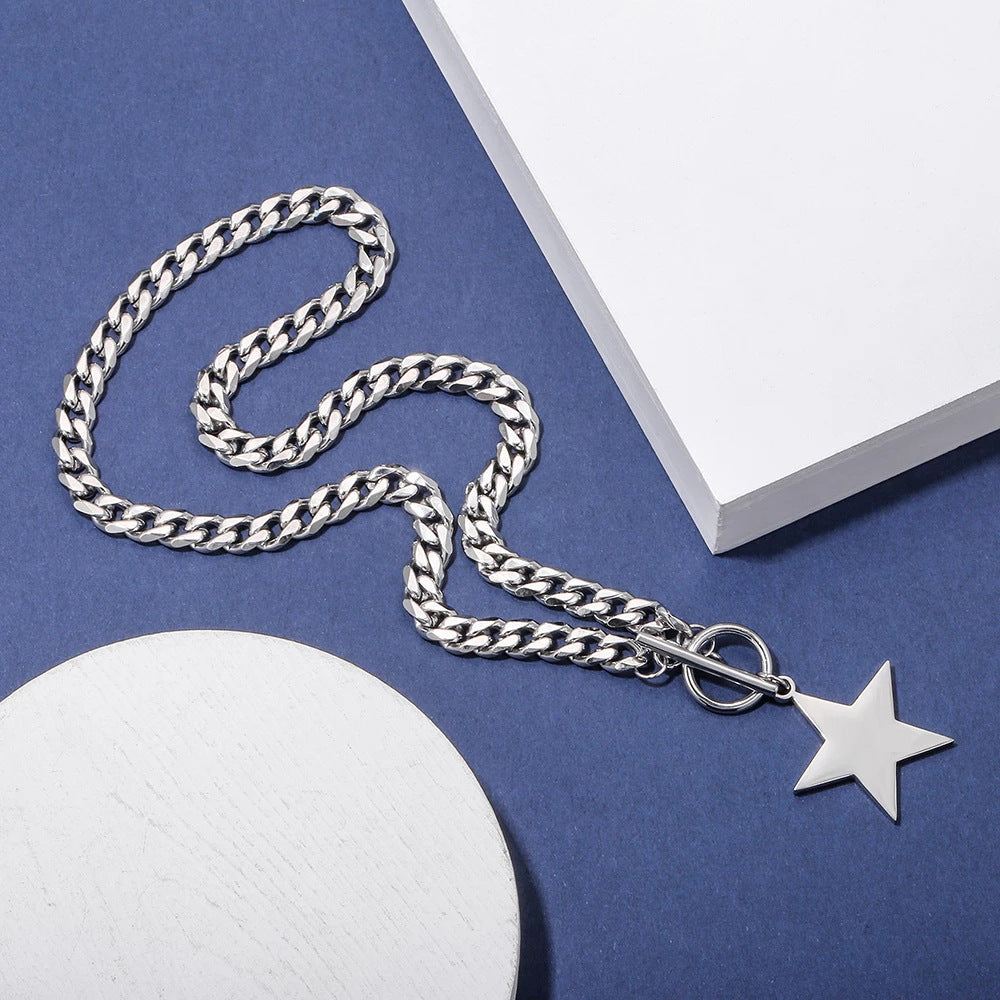 Damen Halskette mit Sternanhänger aus hochwertigem Edelstahl Shop Nory