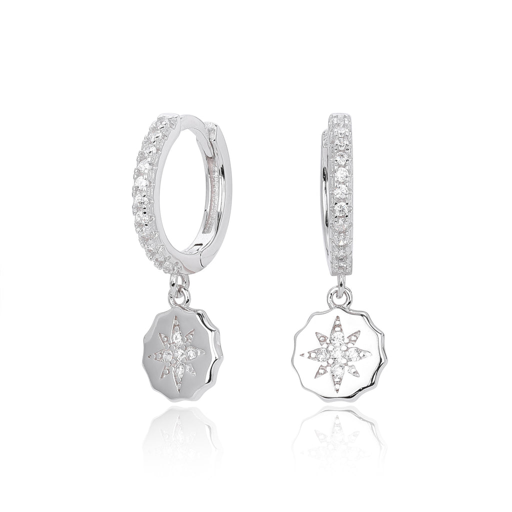 Damen Ohrhänger mit funkelndem Zirkonanhänger aus hochwertigem 925 Sterling Silber Shop Nory