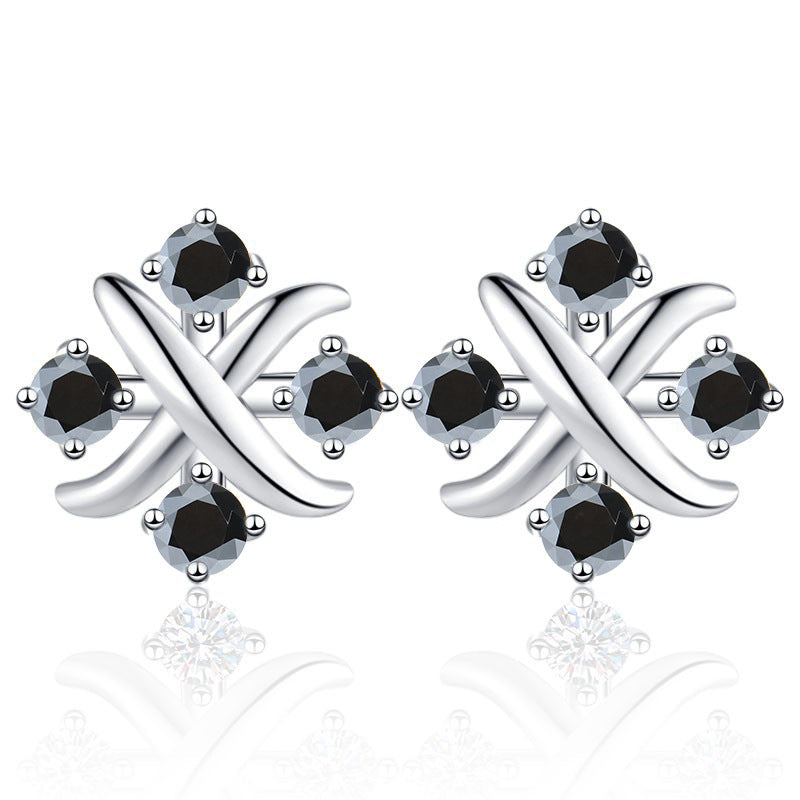 Damen Funkelnde Ohrstecker mit elegantem Kristall-Design Shop Nory