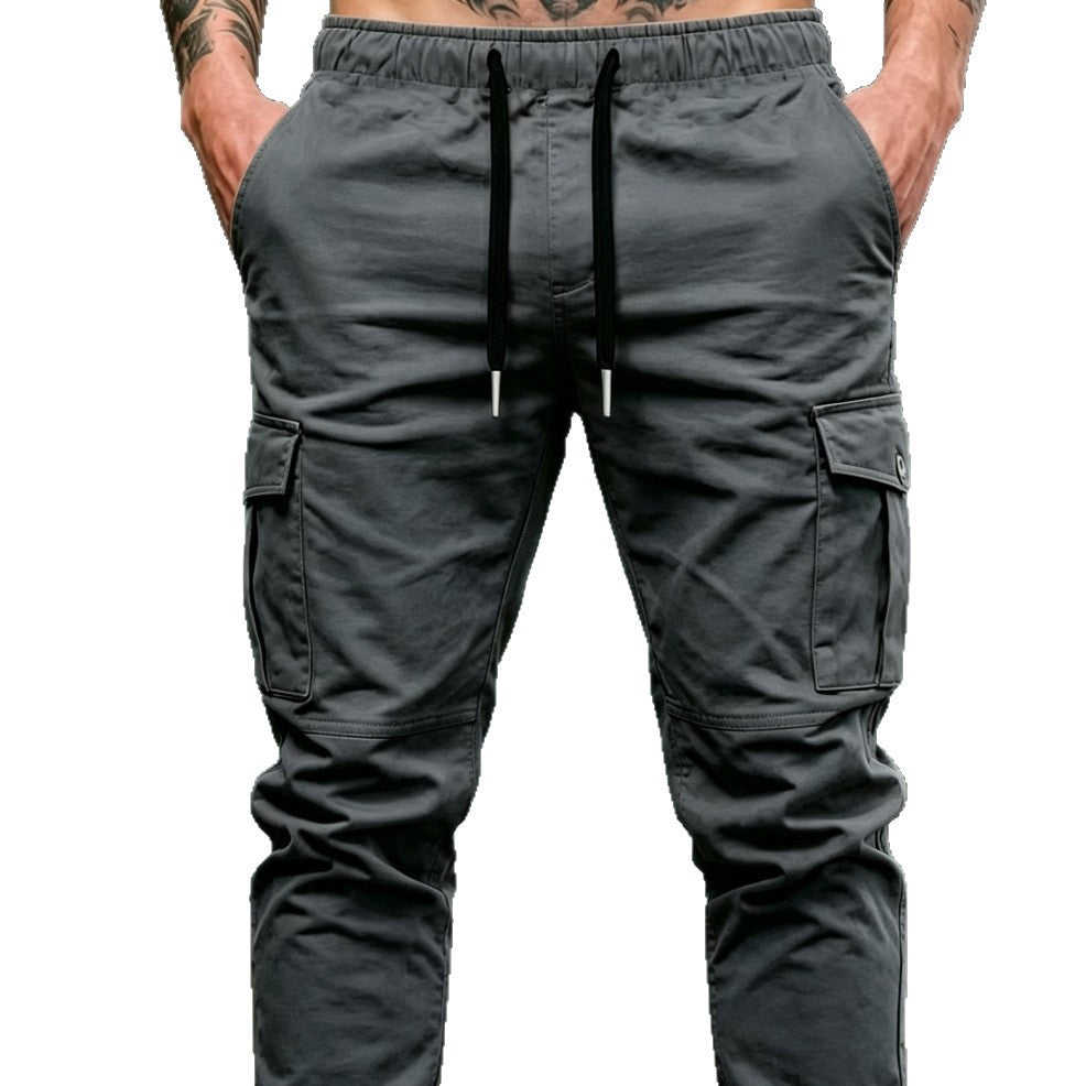 Herren Kordelzug-Cargohose im Joggerstil mit elastischen Bündchen & Mehrfachtaschen Shop Nory