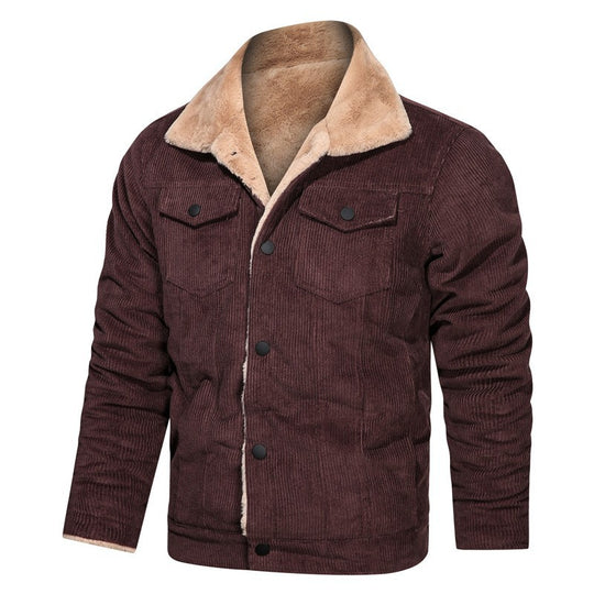 Herren Cord-Truckerjacke mit Teddyfutter und Hemdkragen Shop Nory