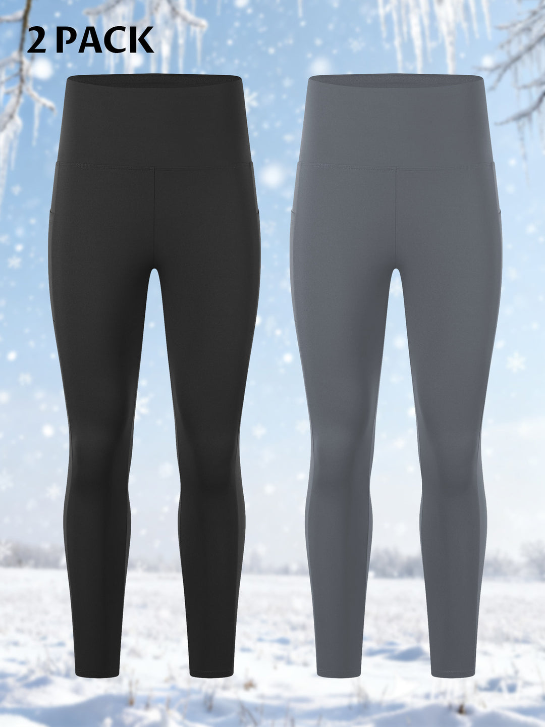 Damen Knöchelhohe Sportleggings mit hohem Bund und seitlicher Smartphone-Tasche Shopy Nory