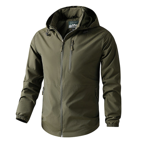 Herren Ultraleichte Allwetter-Outdoorjacke mit Kapuze atmungsaktivem Meshfutter und Reißverschlusstaschen Shop Nory