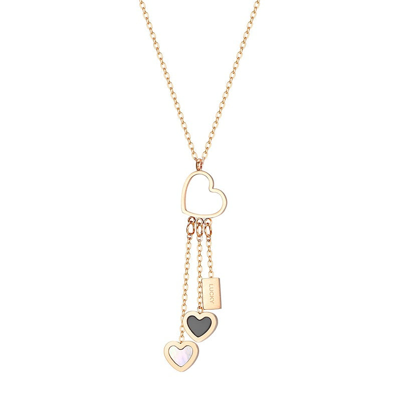 Damen Halskette mit verspieltem Herzdesign Shop Nory