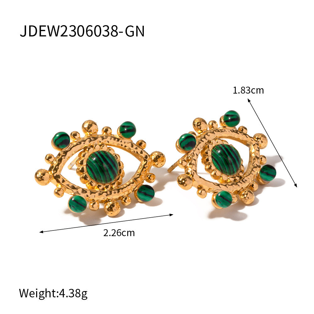 Damen Ohrhänger mit Sonnenmotiv und hochwertigem Edelsteineinsatz Shop Nory