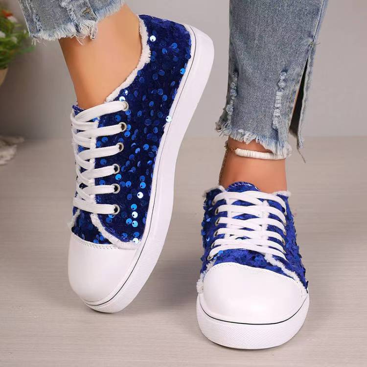 Damen Glitzernde Sneaker mit modischen Pailletten und lässigem Design