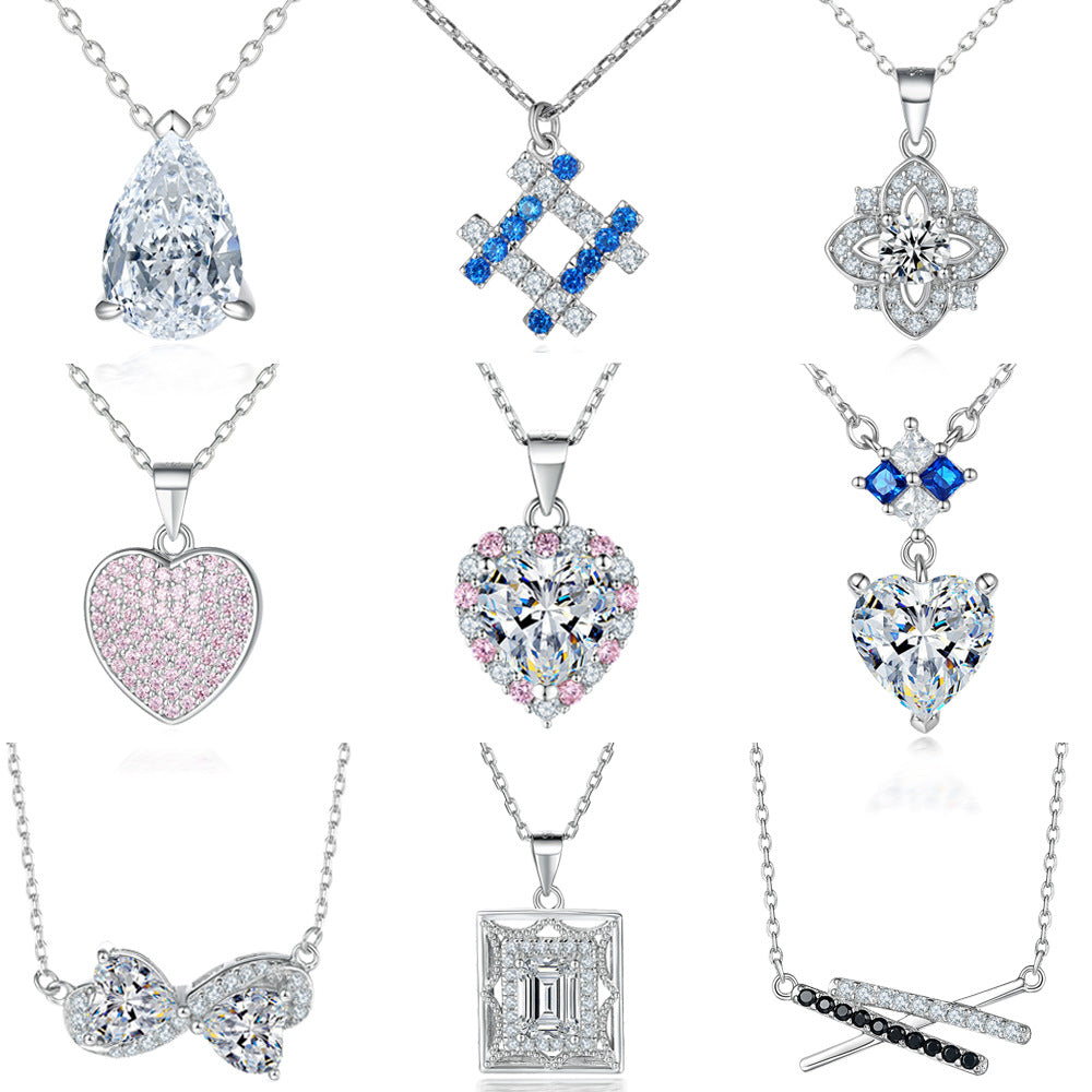 Damen Halskette mit herzförmigem Anhänger aus funkelndem Zirkonia Shop Nory