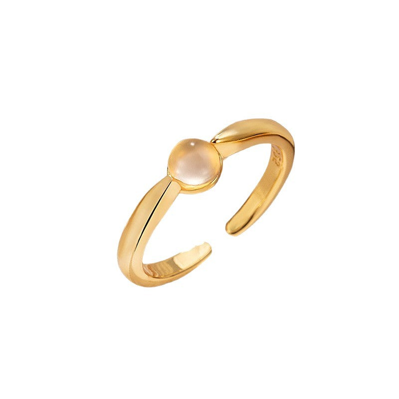 Damen eleganter Ring mit klarer Perle Shop Nory