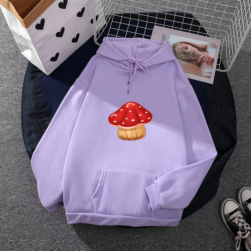 Damen nan leichter Oversize Kapuzenpullover mit Herz‑EKG‑Motiv, langen Kordeln und elastischem Bund Shop Nory