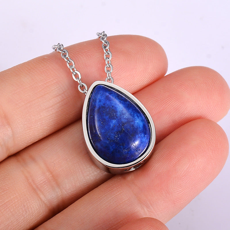 Damen Halskette mit tropfenförmigem Kristallanhänger aus hochwertigem Silber Shop Nory