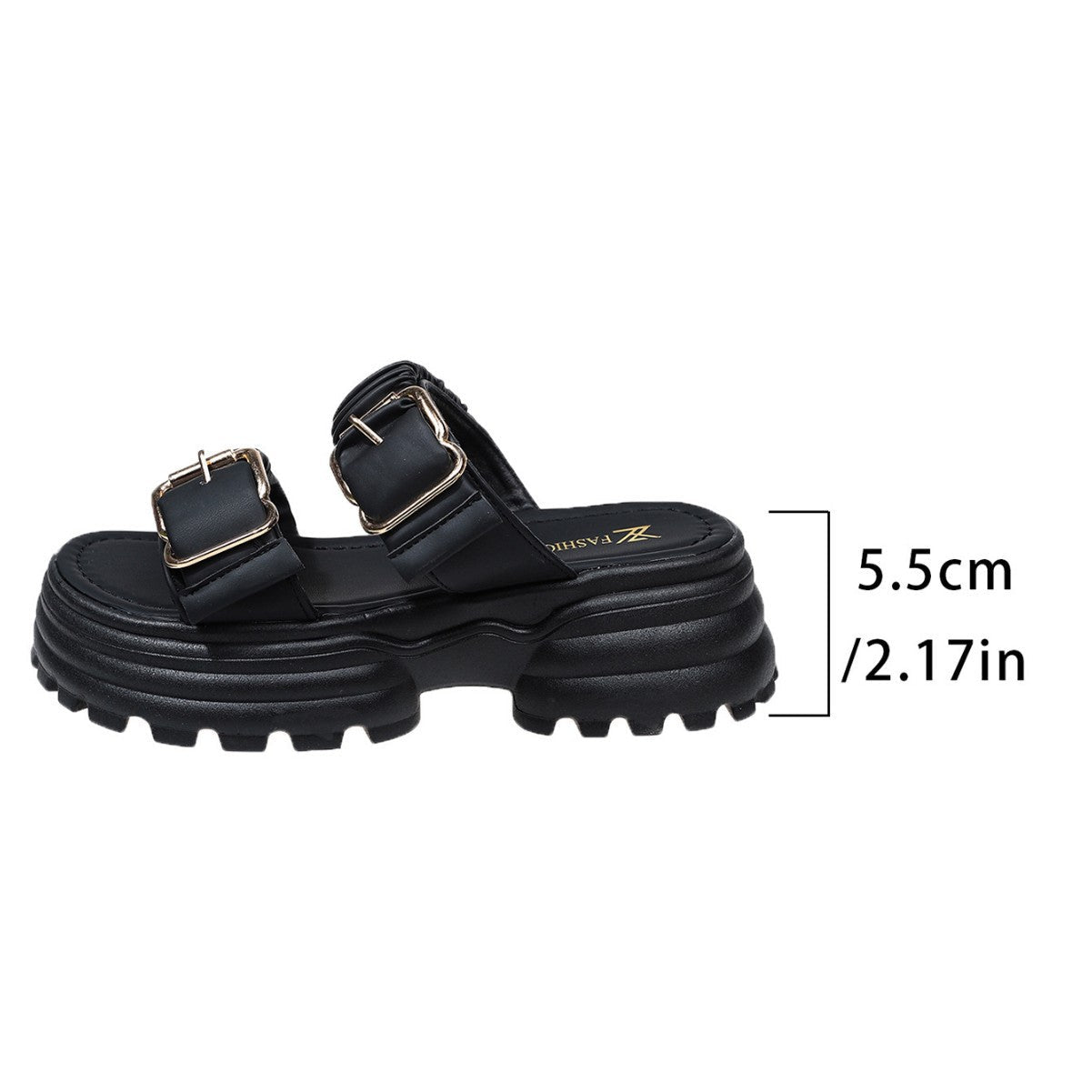 Damen komfortable Plateau-Sandalen mit dekorativen Riemen und ergonomischer Sohle