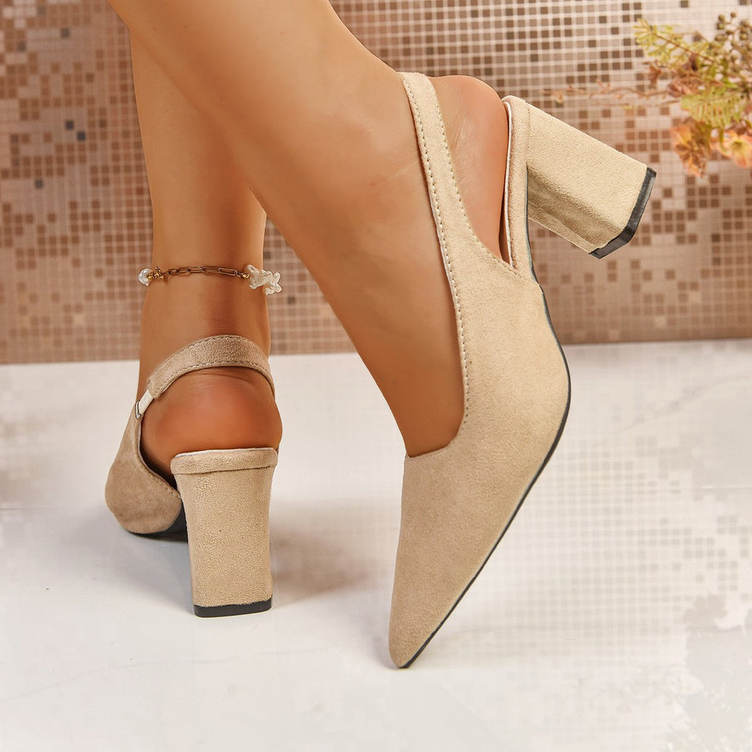 Damen Slingback-Pumps mit elegantem Blockabsatz
