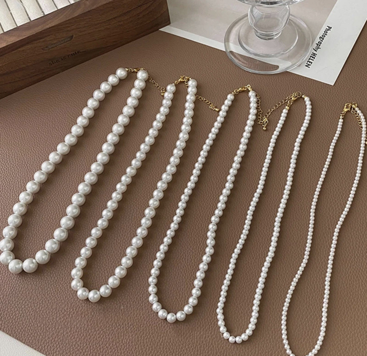 Damen klassische Süßwasserperlenkette Shop Nory