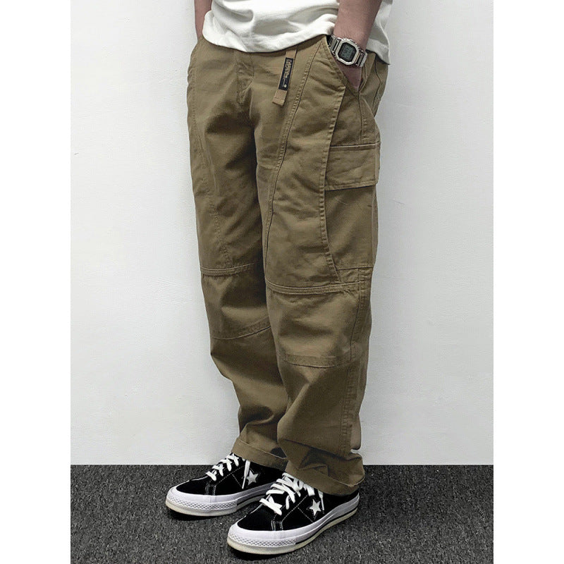 Herren Lässige Baggy-Cargo-Hose mit Knieabnähern, Multitaschen und Workwear-Details Shop Nory