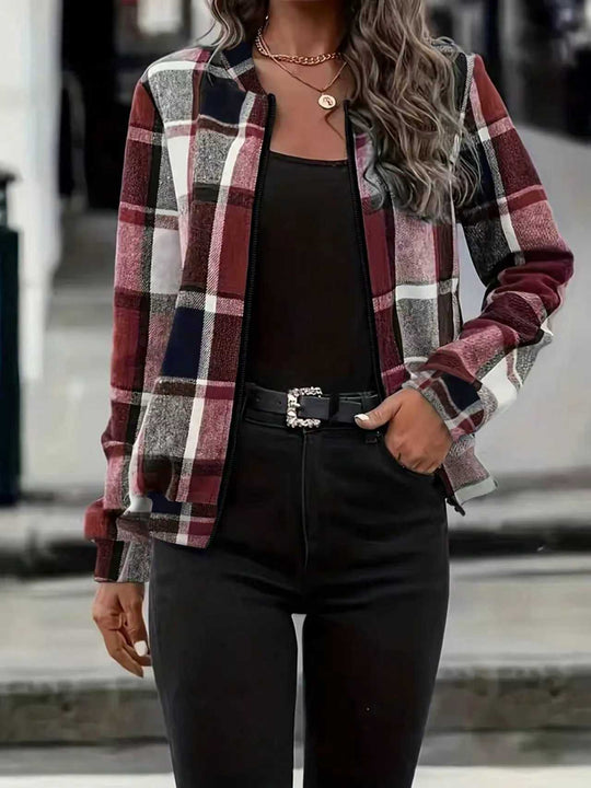 Damen GShop Norylümte Bomberjacke mit Totenkopf-Print und Reißverschluss Shop Nory