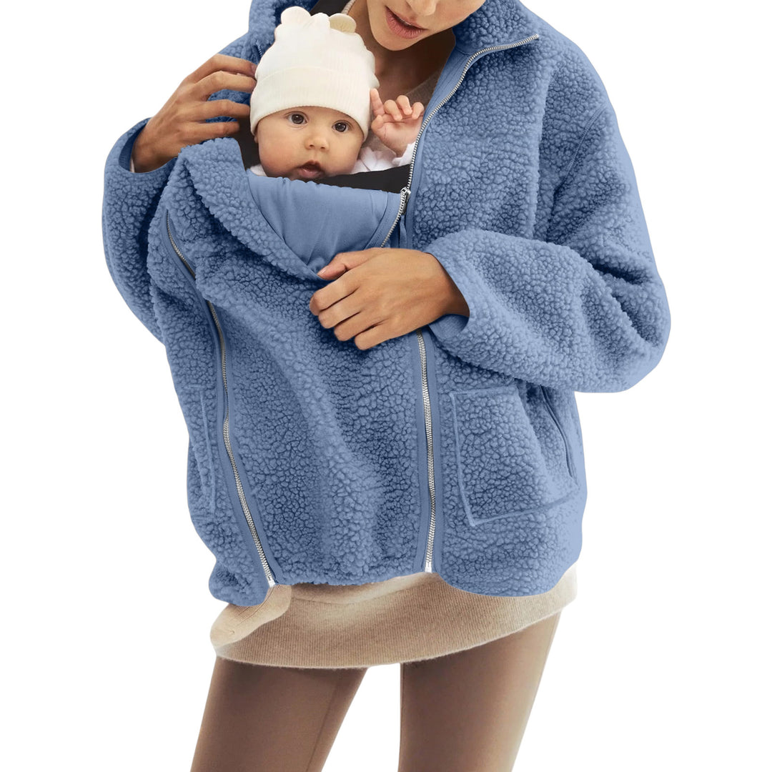Damen nan oversized Teddyfleece Jacke mit Stehkragen und durchgehendem Reißverschluss Shop Nory