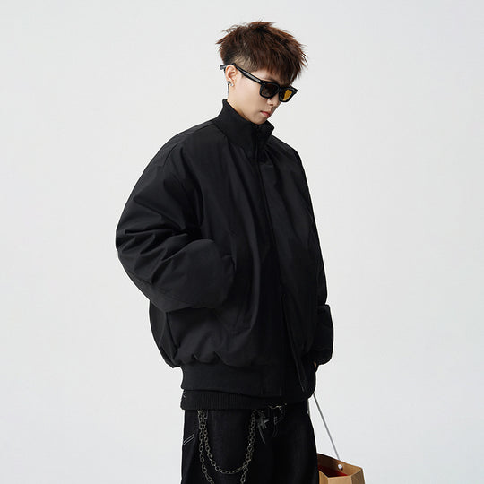 Herren Oversized Bomberjacke mit wattierter Füllung und geripptem Saum Shop Nory