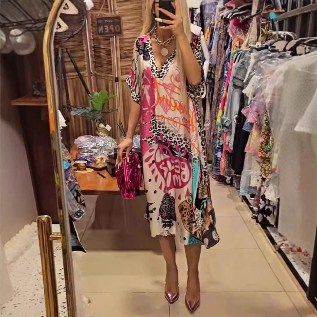 Damen Kunstvolle Kaftan-Style Tunika Shopnory