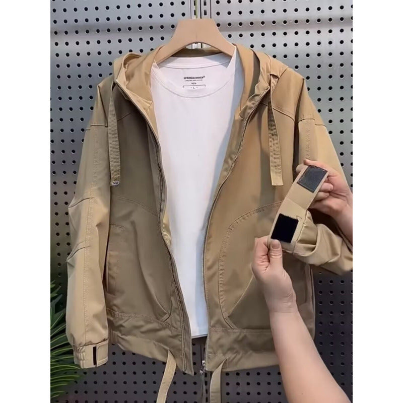 Herren Leichte Kapuzenjacke im Utility‑Stil mit Innenorganisation und Frontreißverschluss Shop Nory