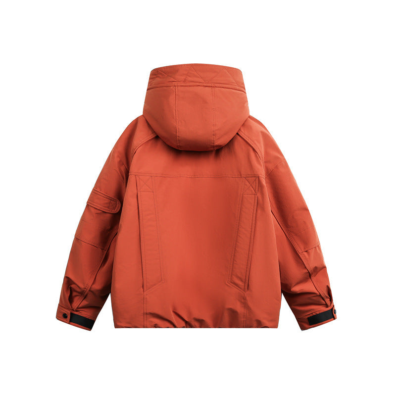 Herren technische Outdoorjacke mit verstellbarer Kapuze und Utility-Taschen Shop Nory