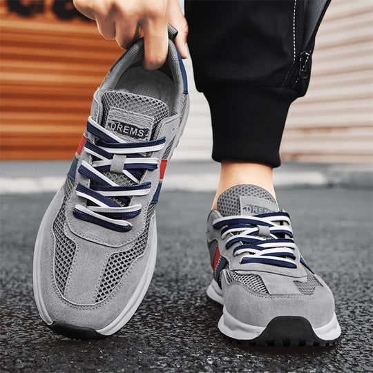 Herren Atmungsaktive Freizeit-Runner mit Mesh-Obermaterial, retro-inspiriertem Streifen-Detail und griffiger Gummilaufsohle Shopy Nory