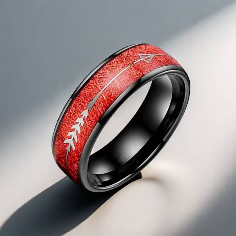 Herren Ring mit kunstvollem Pfeilmuster und innovativem Oberflächendesign Shop Nory