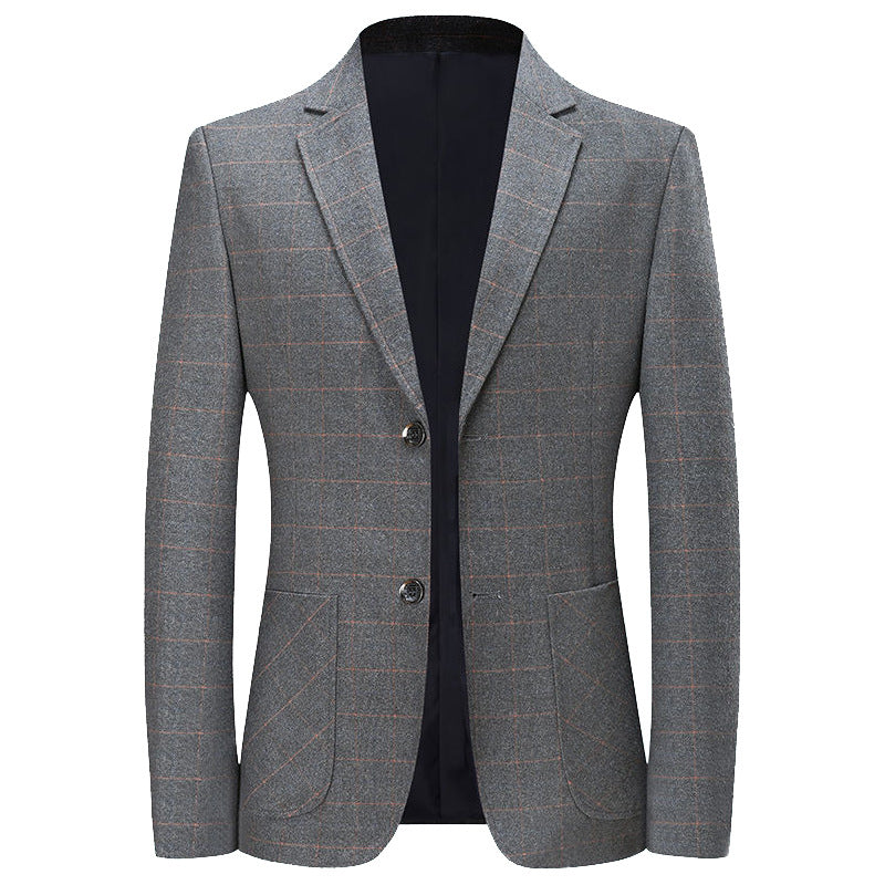 Herren Kariertes Slim-Fit Sakko aus Wollmischung Shop Nory