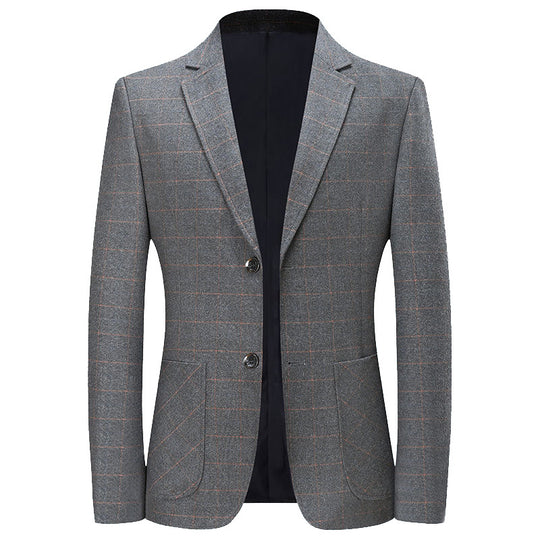 Herren Kariertes Slim-Fit Sakko aus Wollmischung Shop Nory