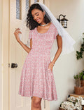 Damen Sommerliches Kleid mit floralem Muster und schwingendem Rock