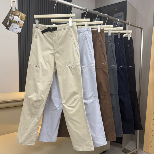 Herren Leichte technische Cargo‑Trekkinghose mit Kordelbund, Reißverschlusstaschen und elastischem Saum Shop Nory