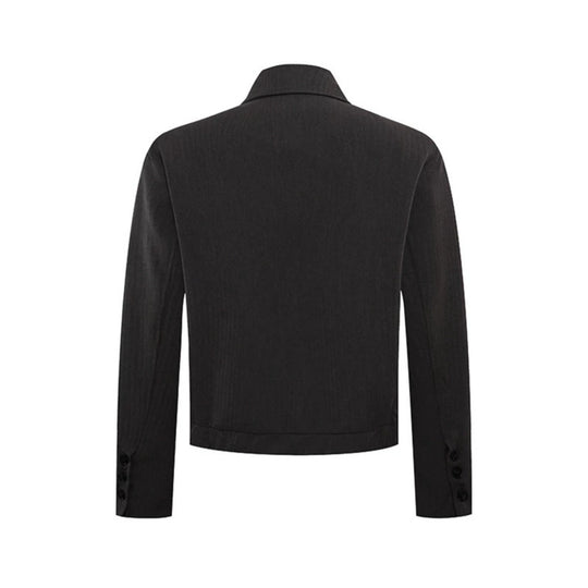 Herren kurzes asymmetrisches Twill-Blouson mit verdeckter Knopfleiste Shop Nory