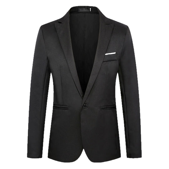 Herren tailliertes Ein-Knopf-Sakko mit schmalem Revers und dezentem Taschenfinish Shop Nory