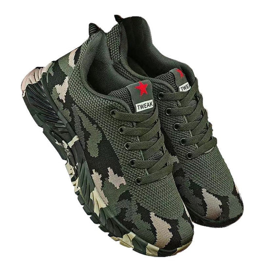 Damen Sportliche Hochleistungs-Sneakers mit ausgefeilter Camouflage-Optik Shopnory