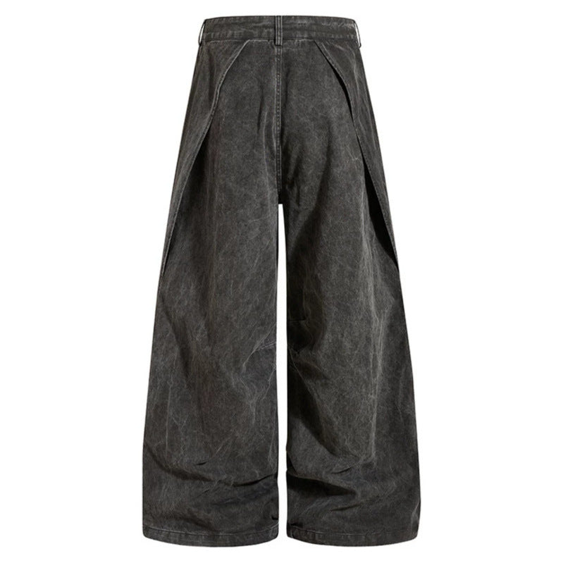 Damen Weite Drapierte Culotte-Cargohose mit hoher Taille und Zip-Taschen Shop Nory