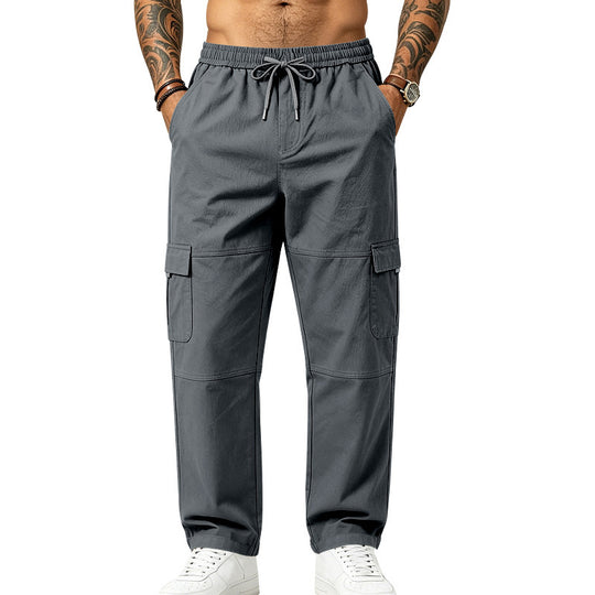 Herren Utility-Cargo-Hose mit elastischem Tunnelzug, Knieabnähern und Mehrfachtaschen Shop Nory