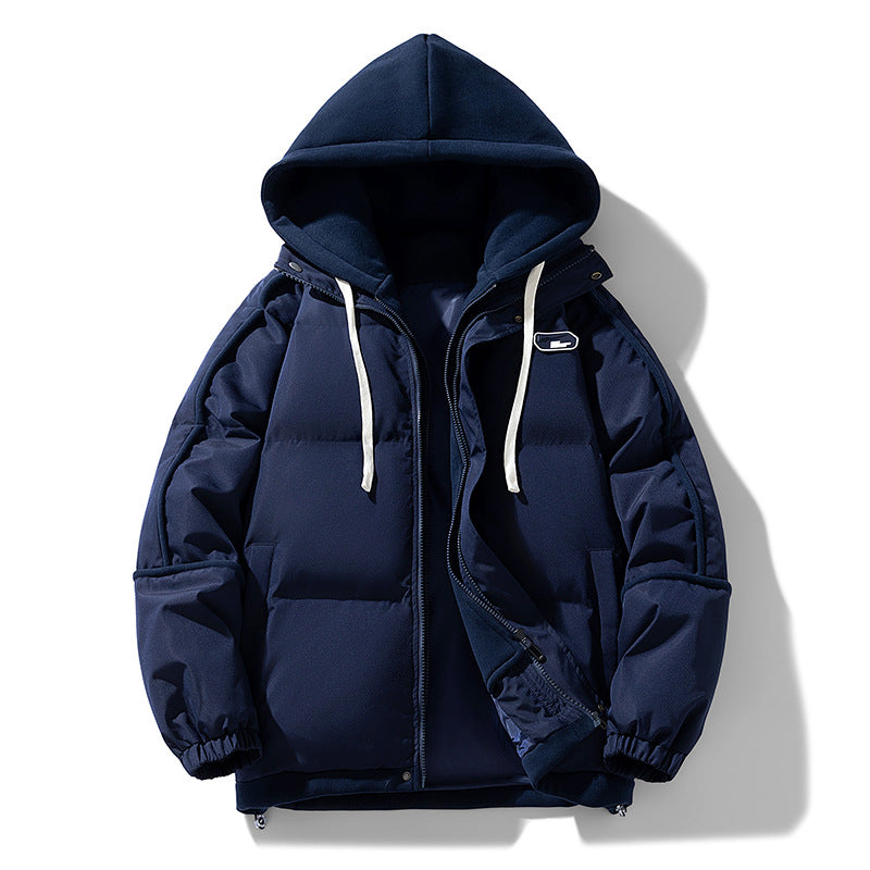 Damen Kurz geschnittene Steppjacke mit kontrastierender Fleece‑Kapuze und Kordelzug Shop Nory