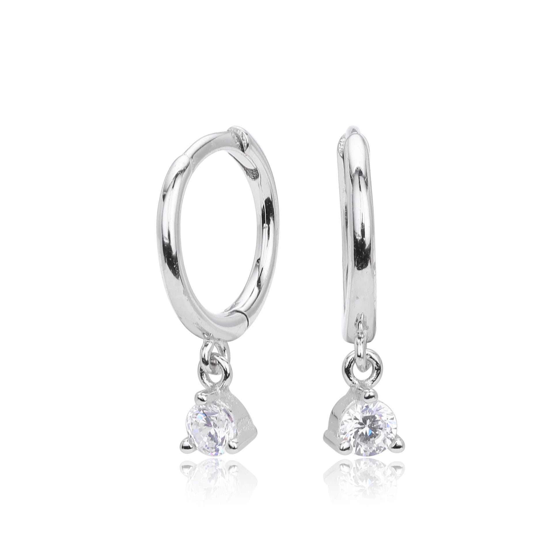 Damen Ohrhänger mit funkelnden Zirkon-Anhängern aus hochwertigem 925 Sterling Silber Shop Nory