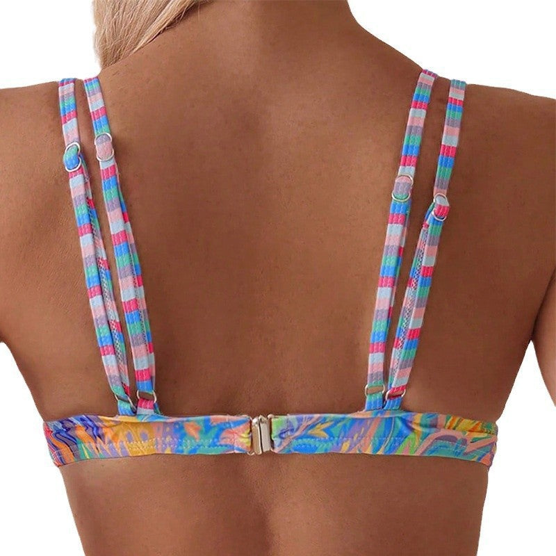 Damen Triangel-Bikini-Oberteil mit paisley-Muster Shopnory