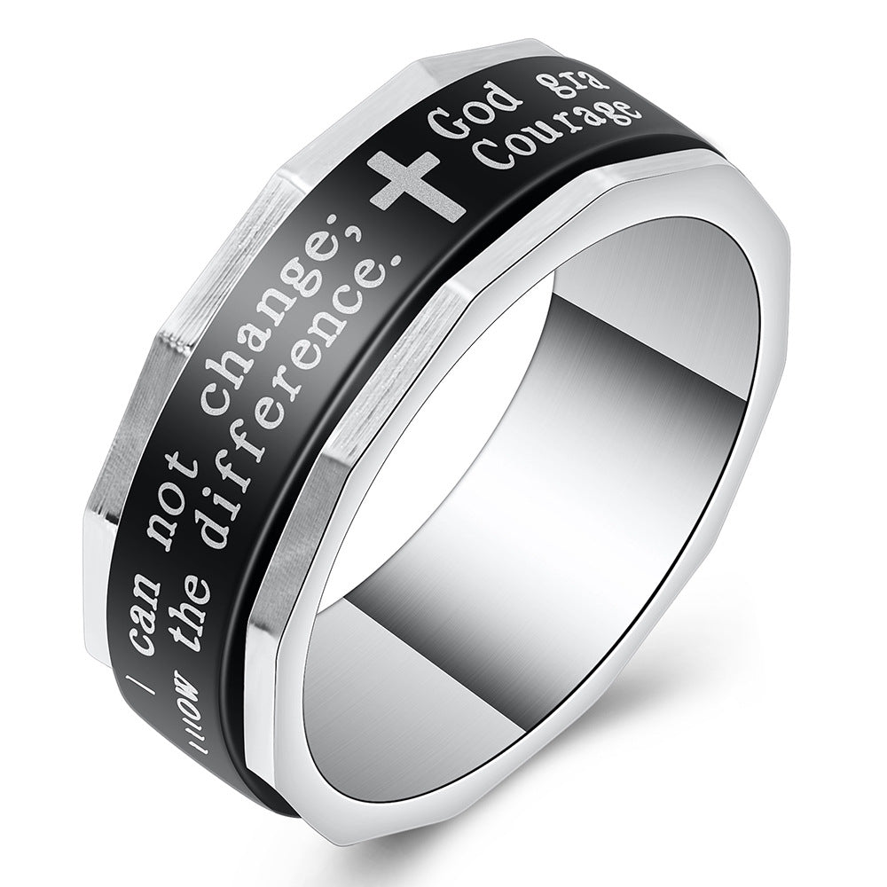 Herren Ring mit religiösem Motiv und eindringlicher Botschaft Shop Nory