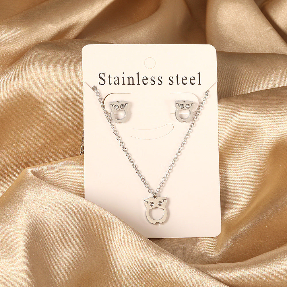 Damen Schmuckset mit Eulenmotiv Shop Nory