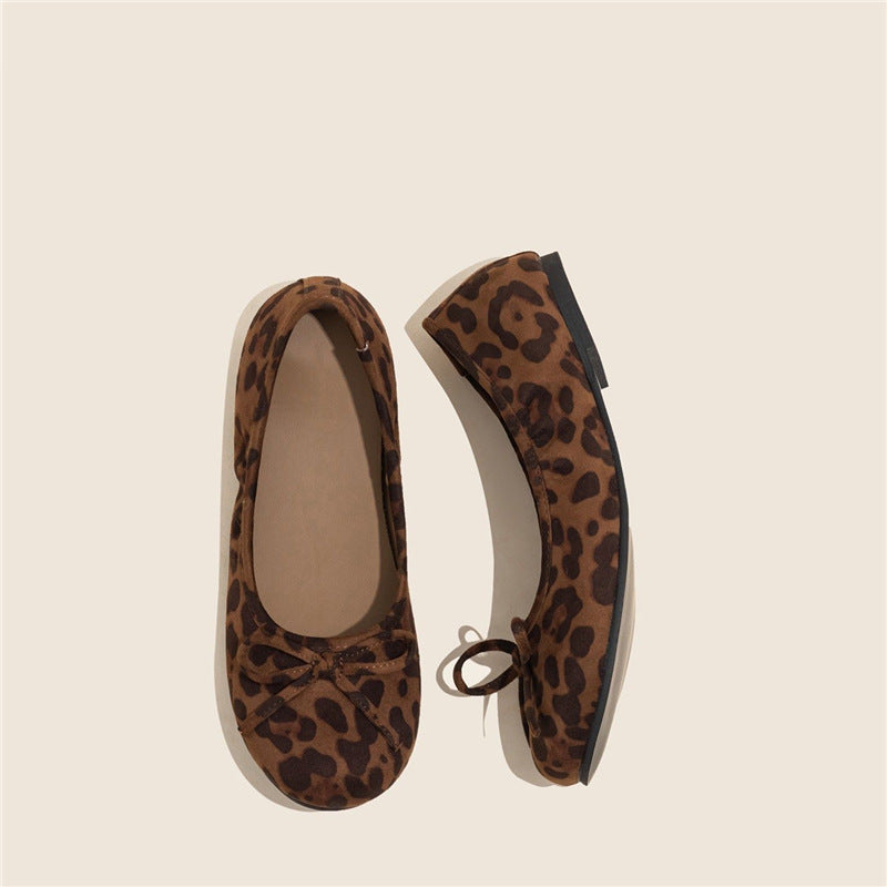 Damen Ballerinas mit punktiertem Design und zierlicher Schleifenapplikation