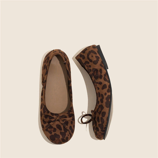 Damen Ballerinas mit punktiertem Design und zierlicher Schleifenapplikation