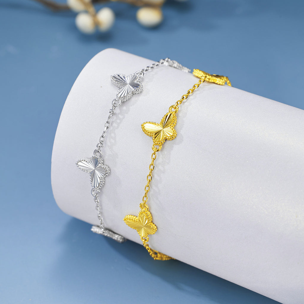 Damen Armband mit eleganten Schmetterlingsanhängern Shop Nory