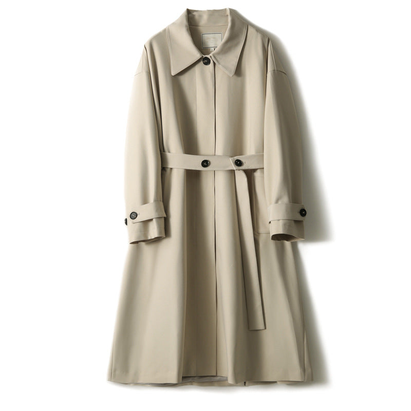 Damen Modischer Trenchcoat mit Bindegürtel Shop Nory