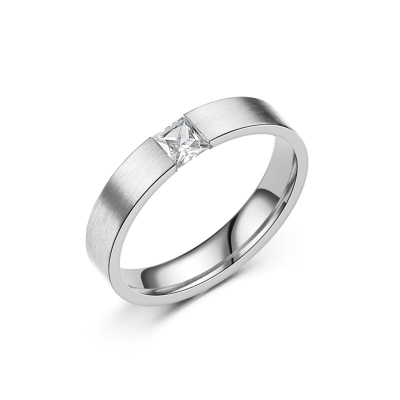 Herren Schmuckring mit elegantem Zirkonia-Besatz und modernem Design Shop Nory