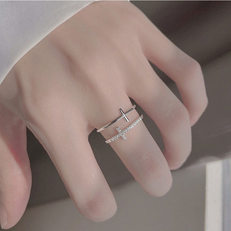 Damen Designer Ring mit funkelnden Kristallverzierungen Shop Nory